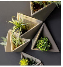 Load image into Gallery viewer, Cement Triangular Wall Vase - 4