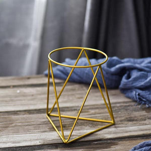 Geometric Ceramic Planter with Stand - 9
