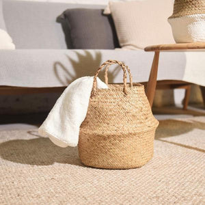 Foldable Woven Bamboo Storage Basket - 10